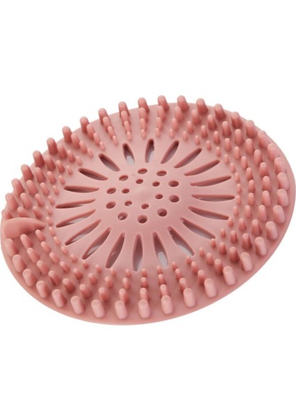 Yuvarlak Lavabo ve Küvet Süzgeci, Lavabo Tıkacı Gider Koruyucu Pembe Renk 1 Adet M-140