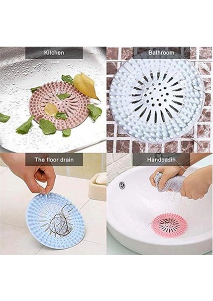 Silikon Lavabo ve Küvet Tıkacı Yuvarlak Süzgeç Banyo Tıpa Banyo Süzgeç Beyaz Renk 1 Adet M-140 fırsatları