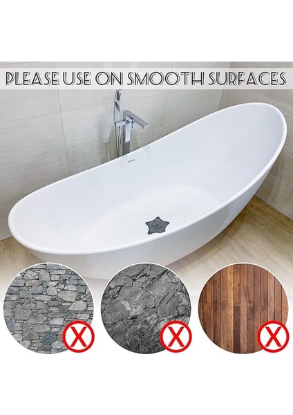 1 Adet Gri Renk Vantuzlu Silikon Kaymaz Yıldız Lavabo Süzgeci M-114 fırsatları