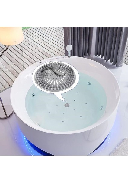 Yuvarlak Silikon Lavabo ve Küvet Süzgeci, Lavabo Tıkacı Gider Koruyucu Gri Renk 1 Adet M-140 fırsatları