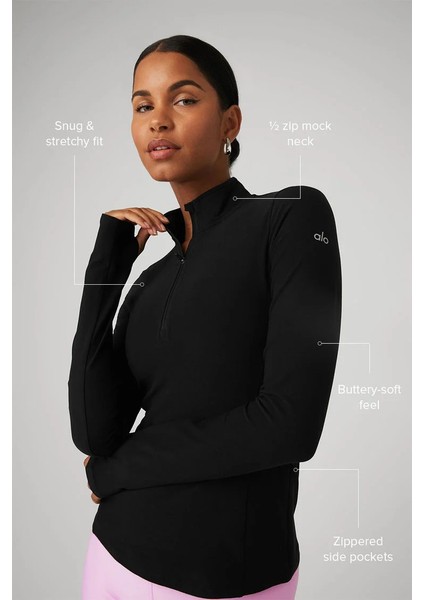 Alosoft 1/2 Zip Rapid Pullover, Nefes Alabilen ve Kadifemsi Yumuşak Kazak modelleri