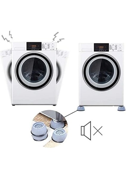 Çamaşır Buzdolabı Makinası Beyaz Eşya Titreşim Önleyici Yükseltici Ayağı Altlığı 4 Adet M-541