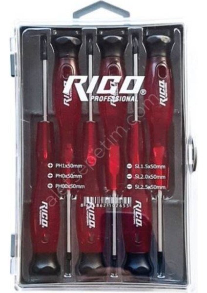 6'lı Kraft Saatçı Tornavida Seti 50MM, Dayanıklı ve Kullanışlı Takım