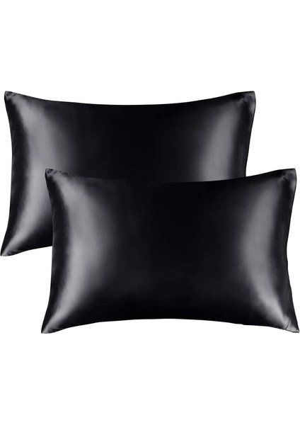 Yastık Kılıfı, Queen Size, Kıvırcık Saçlar, Ipeksi Yapı (King (50X90), Siyah)