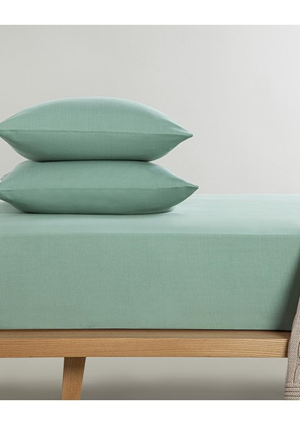 Home Novella Premium Soft Cotton Çift Kişilik Lastikli Çarşaf Takımı Seledon