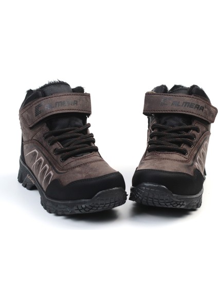 Unisex Çocuk Kahve Siyah Içi Kürklü Kışlık Termo Taban Suya Soğuğa Dayanıklı Günlük Rahat Outdoor Bot modelleri