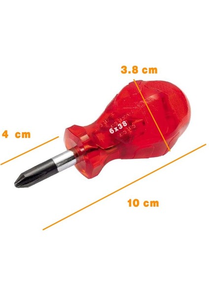 Yıldız Uçlu Topaç Tornavida 10 Cm, Vida Sıkma ve Sökme, Dayanıklı ve Pratik Kullanım modelleri