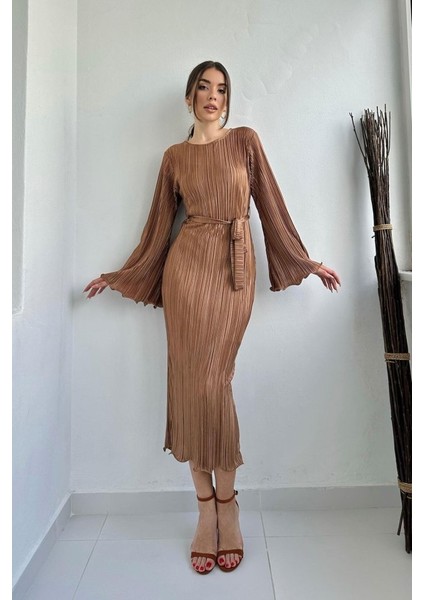 Vizon Ispanyol Kol Piliseli Elbise