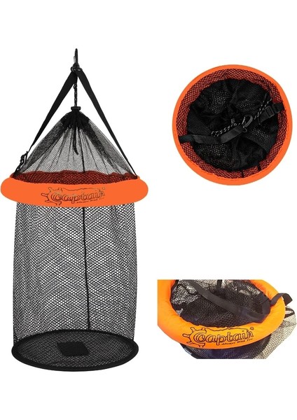 6615 Fileli Livar Şamandralı Balık Sepeti 50X90CM