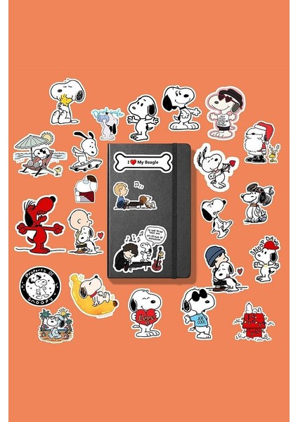 Snoopy Sticker Paketi /bullet Journal Defter Çıkartma Ajanda Laptop Etiket