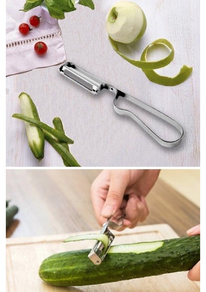 2 Adet Lüks Yan Soyacak & Sebze Domates Patates Soyacağı & Paslanmaz Çelik Soyacak M-2736 fiyatları