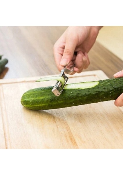 2 Adet Lüks Yan Soyacak & Sebze Domates Patates Soyacağı & Paslanmaz Çelik Soyacak M-2736 fırsatları