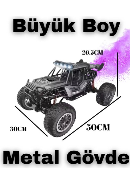 2.4 Ghz 7.4 V Çok Büyük Boy Metal Gövde 50 cm Hızlı Rcofroad Araba