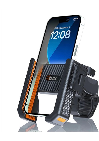 Gidon Bağlantılı Bisiklet Motosiklet Için Esnek Abs 4-7.8″ Inç Telefon Tutucu 360° Dönebilen Tasarım