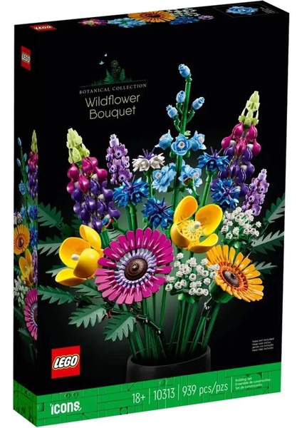 10313 Lego® Icons - Kır Çiçekleri Buketi 939 Parça +18 Yaş indirimleri