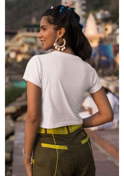 This Chick Needs A Margarita Baskılı Crop Top, Kadın Coctail Temalı Crop Bluz fiyatları