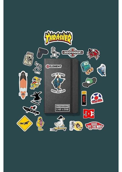 Skateboard Kaykay Sticker Paketi /bullet Journal Defter Çıkartma Ajanda Laptop Etiket