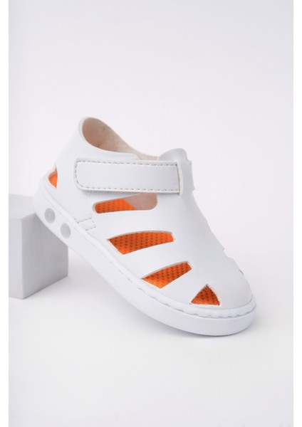 Ortopedik Sandalet Suni Deri Tasarım Erkek Çocuk