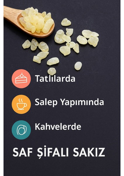 Damla Sakızı Tozu Doğal - Sakız Adalarından 3 gr - Öğütülmüş Damla Sakızı