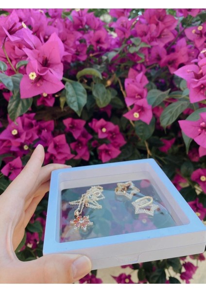 Çok Amaçlı 3D Aksesuar Kutusu 11x11x2 cm Gri Renk