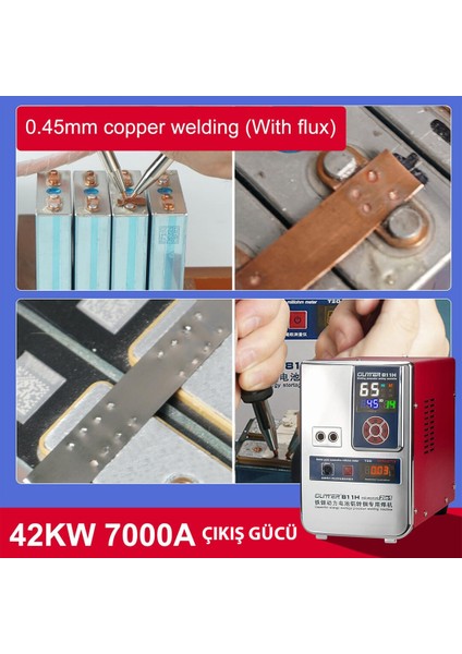 Glitter 811H Şarjlı Pil Profesyonel Bakır - Nikel Punta Kaynak Makinesi 36KW/42KW 7000A (5232) fırsatları