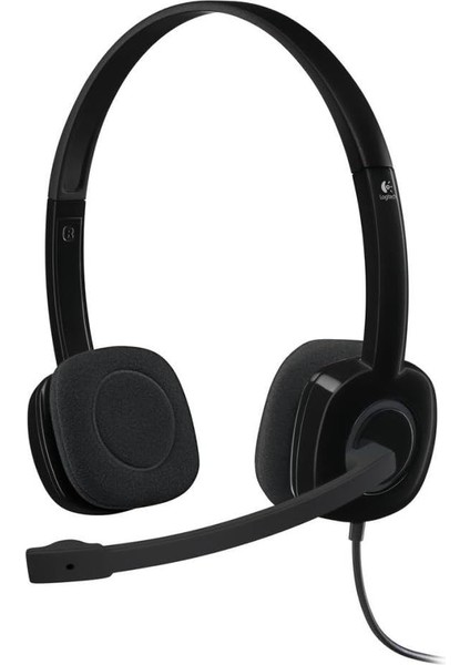 H151 Kablolu Stereo Kulak Üstü Mikrofonlu Kulaklık, 3.5 mm Jak Girişi, Kablo Üzeri Kontrol Özelliği, Siyah