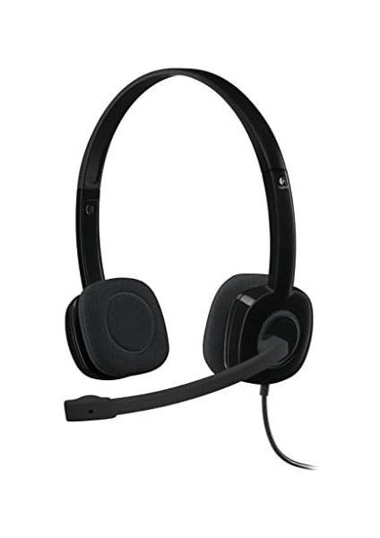 H151 Kablolu Stereo Kulak Üstü Mikrofonlu Kulaklık, 3.5 mm Jak Girişi, Kablo Üzeri Kontrol Özelliği, Siyah