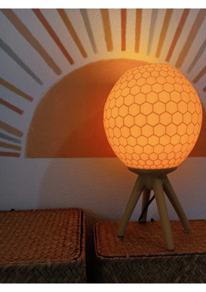 Çok Renkli 3D Abajur ile Odanıza Renk Katın, Şık ve Güzel Dekor!