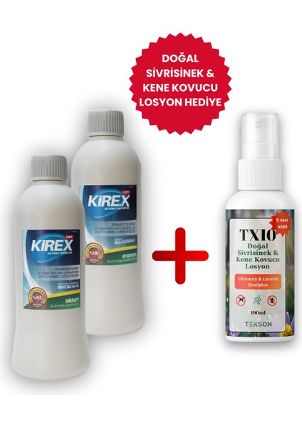 Jel Kireç & Su Lekesi Temizleyici Ikili + TX10 Doğal Sivrisinek Kovucu Sprey Hediye