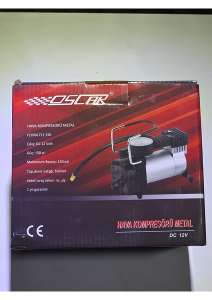 Hava Kompresörü Metal 150PSI 12V 0254