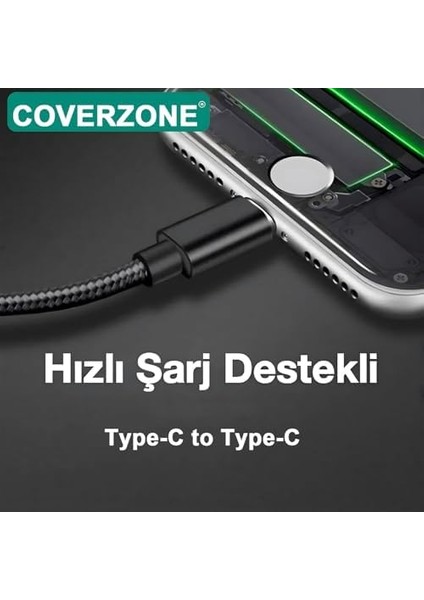 20CM Type-C To Type-C Kablo 60W 20V 3A Şarj Kablo USB C Örgü Quick Pd Şarj Kablosu Tip C To Tip C FT-UCA100S modelleri