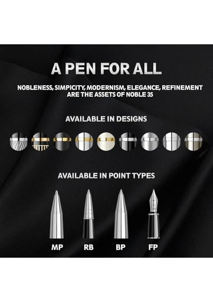 Noble 35 Roller Kalem Krom