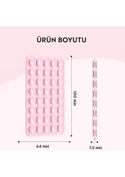 Telefon Arkasına Yapışan Silikon Vantuzlu Telefon Tutucu, Telefon Kılıfı Tutucu, Tüm Cep Telefonu Modellerine Uygun, Araç Telefon Tutucu, Ahtapot, Vakumlu Telefon Tutucu (Açık Pembe) modelleri