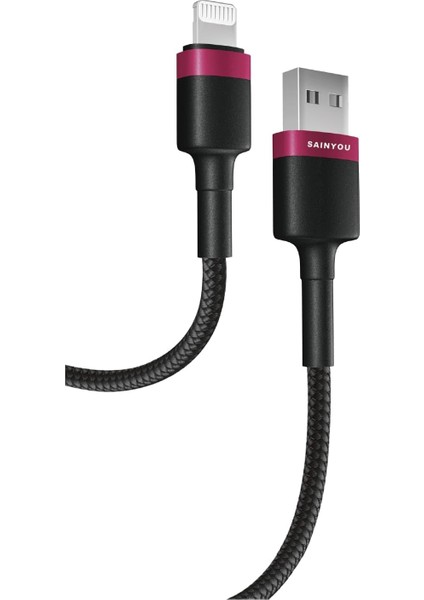 Lightning Ios USB 2.4 A Fast Charging Hizli Şarj ve Data Kablosu Hasir Aaa+ Kalite Iphone ile Uyumlu LC019 Ios
