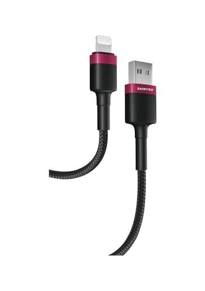 Lightning Ios USB 2.4 A Fast Charging Hizli Şarj ve Data Kablosu Hasir Aaa+ Kalite Iphone ile Uyumlu LC019 Ios modelleri