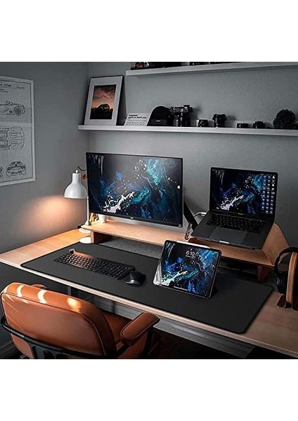 Classic Mouse Pad, Dikişli Kenar, Kaymaz Taban, Büyük Boy Pürüzsüz Yüzey, Baskısız Ofis Tipi Masa Koruyucu, Ergonomik Mouse Ped (90X40 cm - Xx Large, Siyah) modelleri