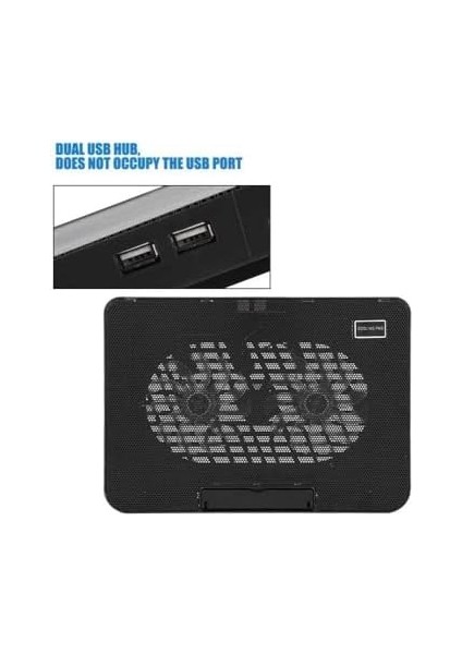 Çift Fanlı Üç Kademe Ayarlanabilir 17&apos;&apos; Laptop Soğutucu Fan