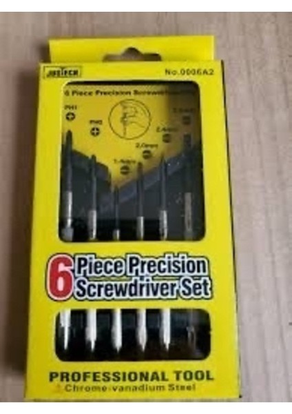 6'lı Mini Tornavida Seti, Kılıflı, Hafif ve Pratik Tamir Seti