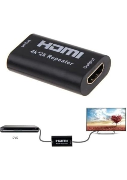 HDMI Kablo Uzatıcı Dişi Dişi Uzatıcı Repeater 4K 40 Metre Destekli Adaptör Extender