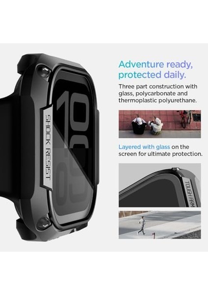 Apple Watch 46MM Seri 10 Kılıf Tough Armor Black - ACS08603 fiyatları
