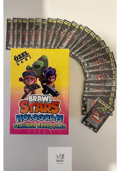 Winky Brawl Stars Yenilmez Savaşçılar Kart Oyunları (25 Poşet 50 Kart) Özel Seri Kart