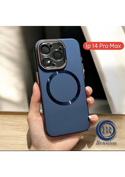 Apple Iphone 14 Pro Max Uyumlu Standlı Kapak Magsafe Sert Kılıf Lens Koruma .