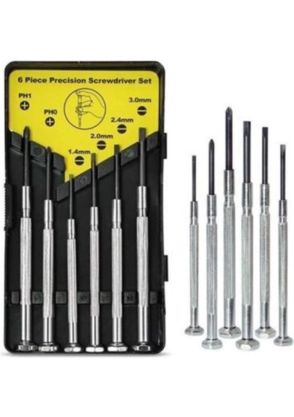 6 Parça Mini Onarım Tornavida Seti, Çok Amaçlı ve Hafif Tasarım