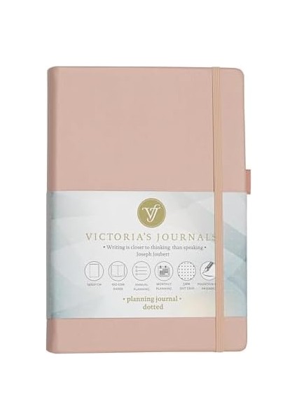 Kapak Planlayıcı Noktalı Defter, 14X20 cm -Pembe