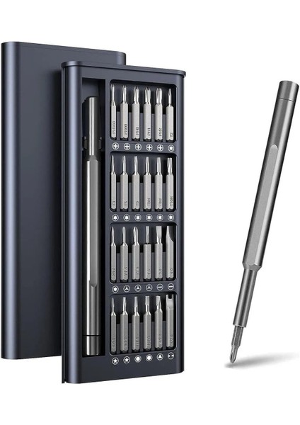 25 Parça Mini Tornavida Seti, Kutulu, Profesyonel Tamir Araçları