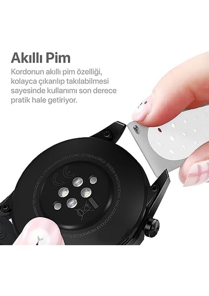 46MM Akıllı Saat Modelleri Için Huawei Watch (Gt4/watch 4 Pro/gt3/gt3 Pro/gt2/gt2 Pro) Samsung Watch (Gear S3 Frontier/galaxy Watch 46MM) 22MM Delikli Silikon Kordon