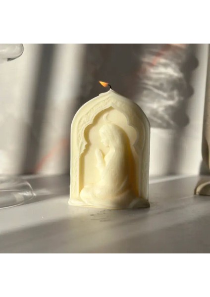 Dua Eden Kadın El Yapımı %100 Doğal Soya Wax Mum - Krem Açık Renk fırsatları