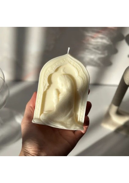 Dua Eden Kadın El Yapımı %100 Doğal Soya Wax Mum - Krem Açık Renk indirimleri