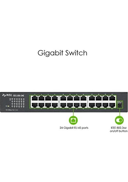 24-Port 10/100/1000 Gigabit Ethernet Unmanaged Switch | Fansız Tasarım modelleri