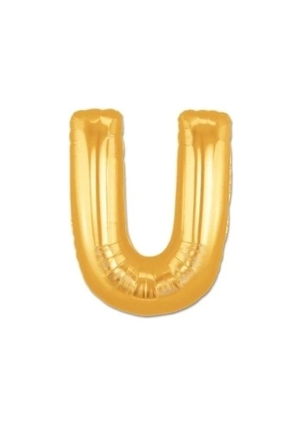 U Harf Folyo Balon Altın Renk 40 Inç